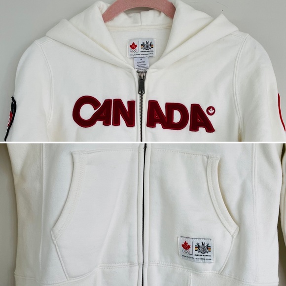 HBC Hudson’s Bay Co CANADA 2010 Winter Olympics Official Girls Cotton Hoodie - Picture 2 of 16